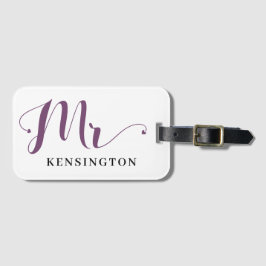 Personlig Modern Newlyged Typography Bagagebricka