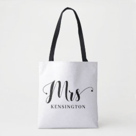Personlig Modern Newlyged Typography Tygkasse
