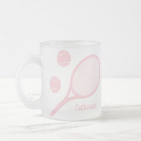 Personlig Modern Pastel Rosa Tennis Boll Racket