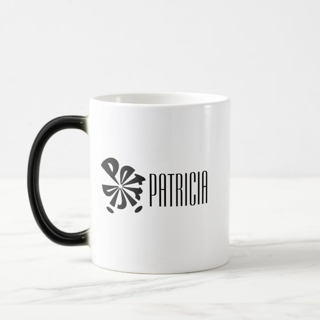 Personlig Modern "Patricia" Namn Sphere Magisk Mugg (Vänster)