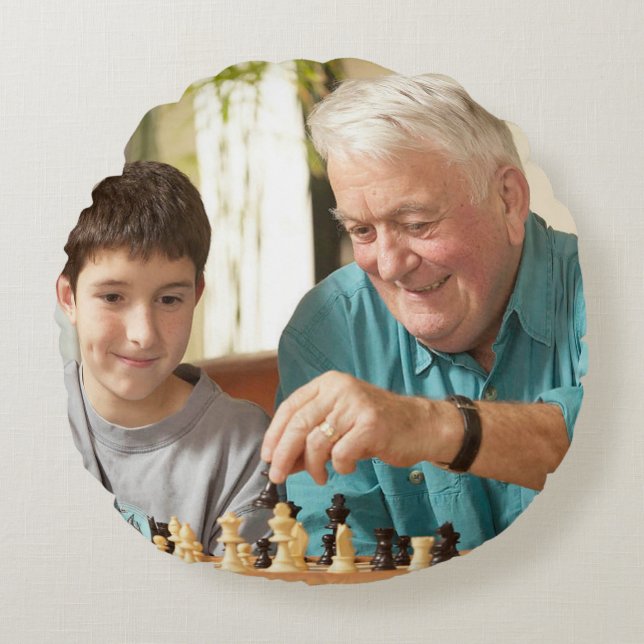 Personlig Modern Photo Rund Kudde (Framsidan)