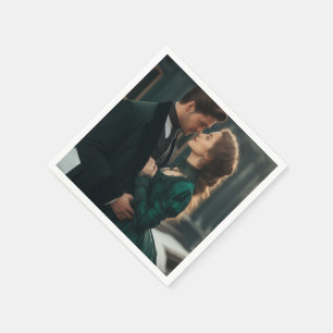 Personlig Modern Photo Standard Cocktail Papper Pappersservett