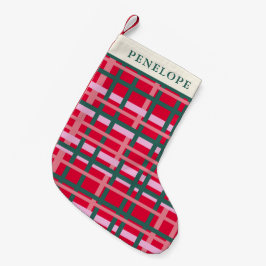 Personlig Modern PIST-Grönt, fet jul, röd Liten Julstrumpa