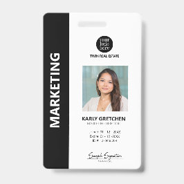 Personlig Modern Professionell Employee ID Black