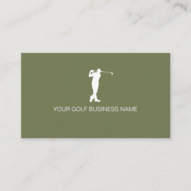 Personlig Modern Professionell Golf Visitkort (Framsida)