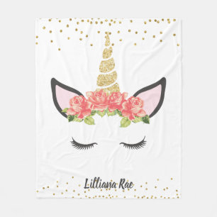 Personlig Modern Ro Unicorn Fleece Blanket