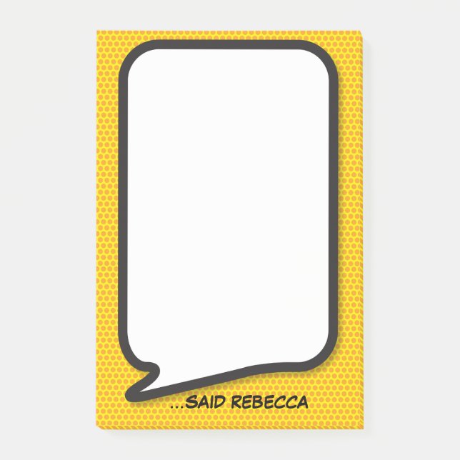 Personlig Modern Rolig Talarbubbla Post-it Block (Framsida)