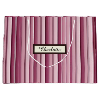 Personlig Modern Rosa Mauve Lodrät Rand