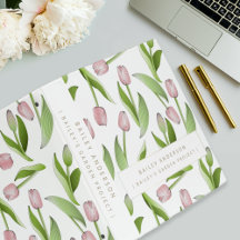 Personlig Modern Rosa Tulpan Blommig