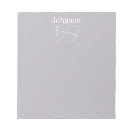 Personlig Modern Script Family Namn Anteckningsblock