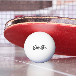 Personlig Modern Script Monogram namn Pingisboll