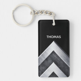 Personlig Modern Silver Metall Mönster Nyckelring