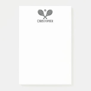 Personlig Modern Simple Tennis Post-it Block