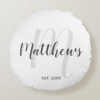 Personlig modern skriptmonogram & familjenamn