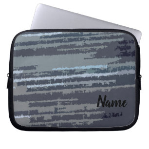 Personlig Modern Snyggt Blue Stripe Mönster Laptop Fodral