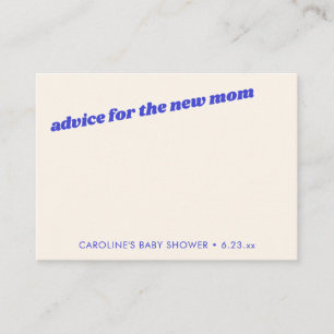 Personlig Modern Söt Blå Bebis Shower Mamma Rådkort