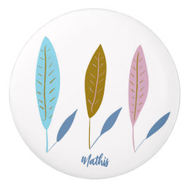 Personlig modern söt löv pastel Ceramic Drant Knopp