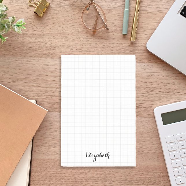 Personlig Modern Squares Home Office Business Post-it Block (Personalized Modern Squares Home Office Business Post-it Notes)