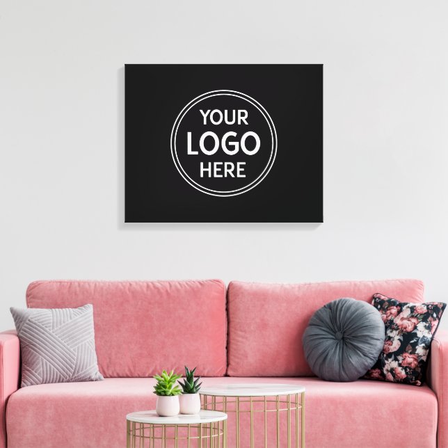Personlig, Modern, Stilren, Monokrom, QR-kod Canvastryck (Insitu (Vardagsrum))