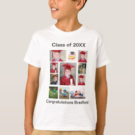 Personlig Modern Studenten 11 Photo Collage T Shirt
