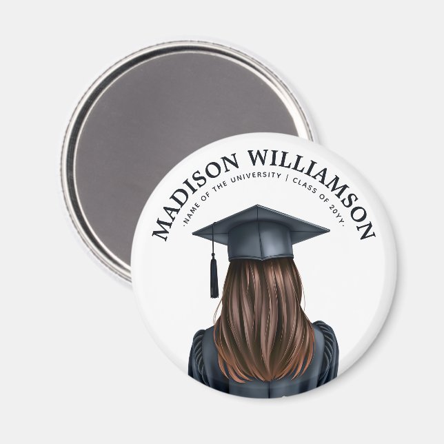Personlig Modern Studenten Female Student Magnet (Front/Back)