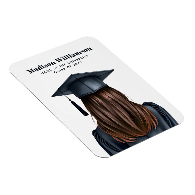 Personlig Modern Studenten Female Student Magnet (Högersidan)