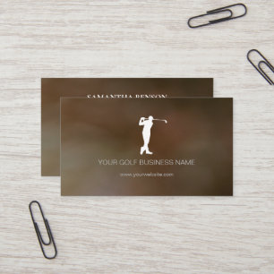 Personlig Modern Svart Professionell Golf Visitkort