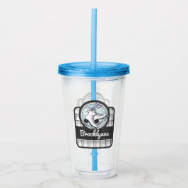 Personlig Modern Tartan Ice Skating Take Away Mugg