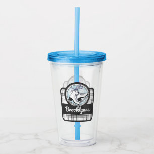 Personlig Modern Tartan Ice Skating Take Away Mugg