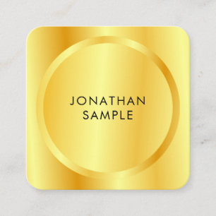 Personlig Modern Template Metallic Guld-utseende Fyrkantigt Visitkort
