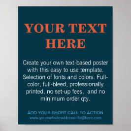 Personlig Modern textturkos Poster