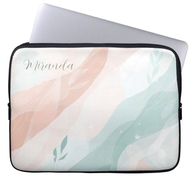 Personlig Modern Tranquil Earthy Tones Abstrakt Laptop Fodral (Framsidan)