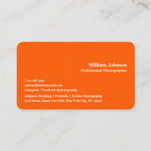 Personlig Modern Trendig Chic Orange Fack DIY Visitkort