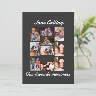 Personlig Modern Vänner 10 Foto Collage Inbjudningar