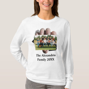 Personlig Modern vintage-familjens fotomall T Shirt