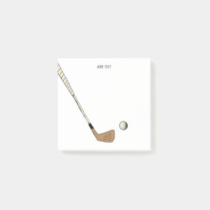 Personlig Modern Vintage Golf Post-it Block