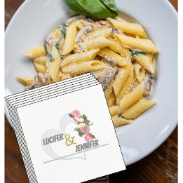 Personlig moderna Bröllop Napkins Pappersservett