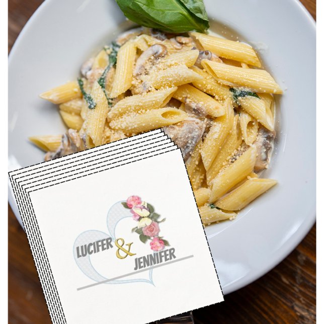 Personlig moderna Bröllop Napkins Pappersservett (Skapare uppladdad)