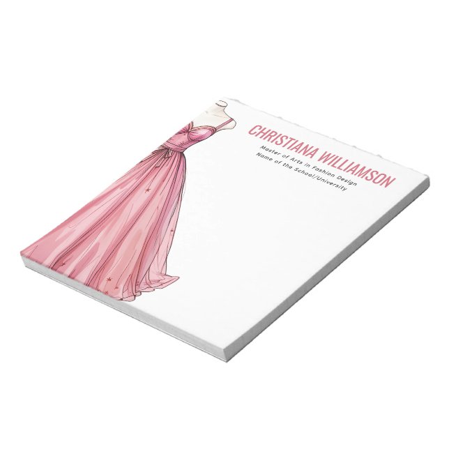 Personlig modeskapande stylist examen anteckningsblock (Roterad)