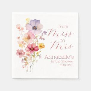 Personlig Möhippa Cocktail Wildblommor Pappersservett