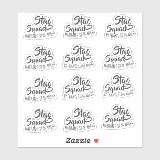 Personlig möhippa för killar klistermärken (Ark)