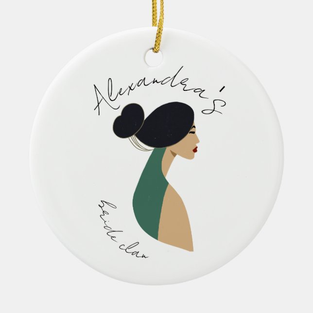 Personlig Möhippa Party-favoriter, Bachelor Julgransprydnad Keramik (Framsidan)