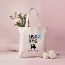 Personlig Mom-typografi-handväskor