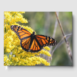 Personlig Monarch Butterfly Bröllop Guestbook Gästböcker