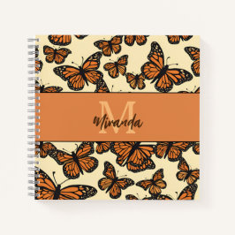 Personlig Monarch Butterfly Monogram Sketchbook