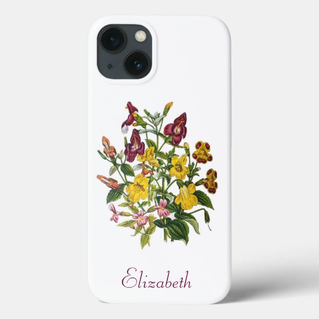 Personlig Monkey-Flowers Case-Mate iPhone-fodral (Baksida)