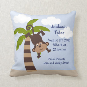Personlig "Monkeying on Handflatan" Pillow Kudde