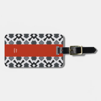 Personlig Monochorome Red Rand Luggage Tag Bagagebricka