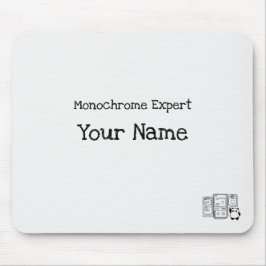 Personlig Monochrome Expert Mousepad Musmatta