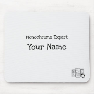 Personlig Monochrome Expert Mousepad Musmatta